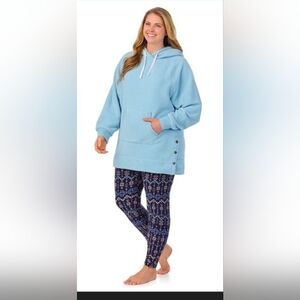 Cuddl Duds XXL fleece hooded tunic pajama top & bottom